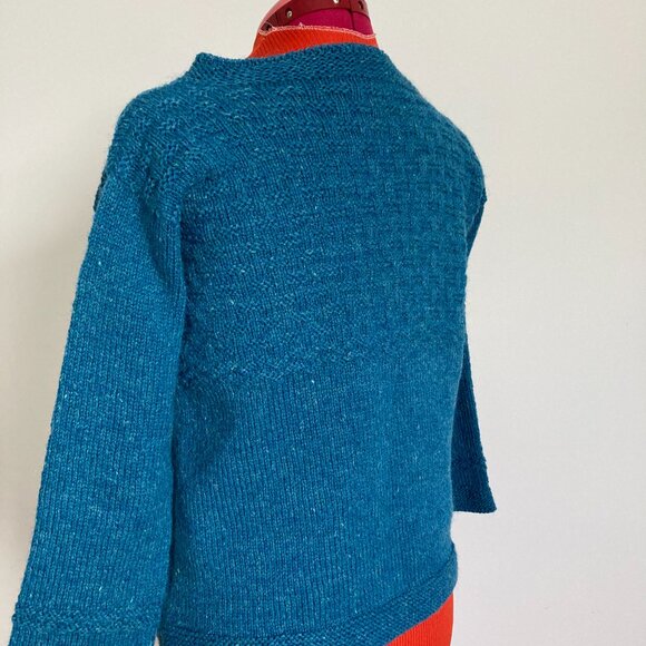 Gansey Blue Jay Sweater Hand knit Small - Picture 4 of 13